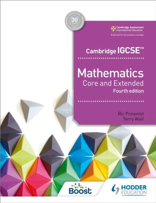 Cambridge IGCSE Mathematics Core and Extended 4th Edition Ric Pimentel Hodder Education